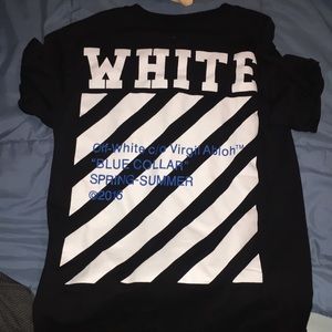 off white black short sleeve tee